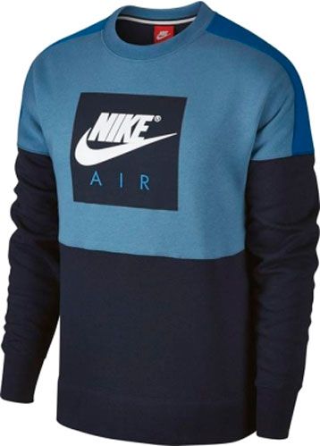 Джемпер Nike M NSW CREW AIR FLC 886050-437 р. L синій