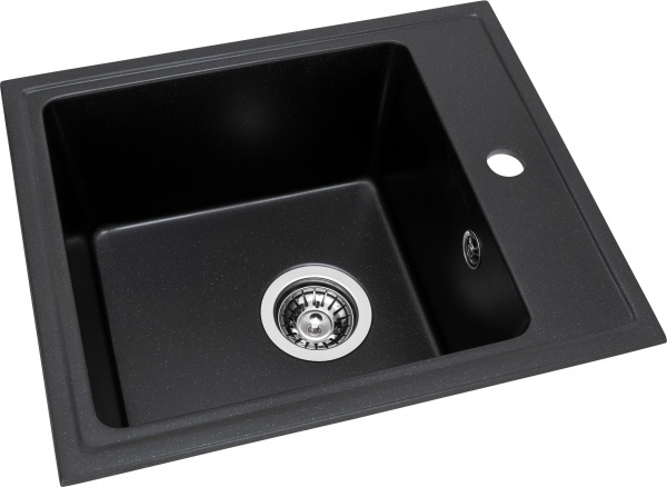 Мойка UP! (Underprice) из кварцевого песка KAPPA BLACK 41х49х21 