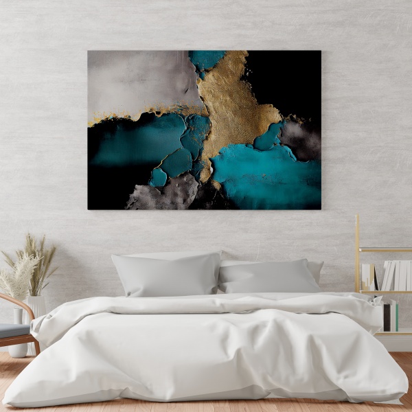 Картина на холсте Абстракция с золотом 80x110 см WS Holst 2180420238 