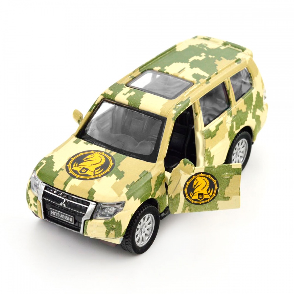 Автомодель TechnoDrive 1:32 серии Шевроны Героев Mitsubishi Pajero 4WD Tubro 47 ОМБр 250361M