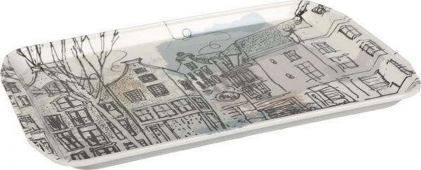 Таця Hapiness Town 35,5х25,5х2,5 см Flamberg Smart Kitchen