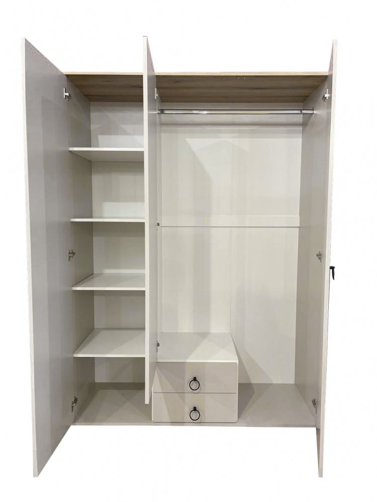 Шафа гардеробна Kartissa Рубіста 3д2ш 2047х1502х535 мм кашемір (Рб-ШК-3д2ш)
