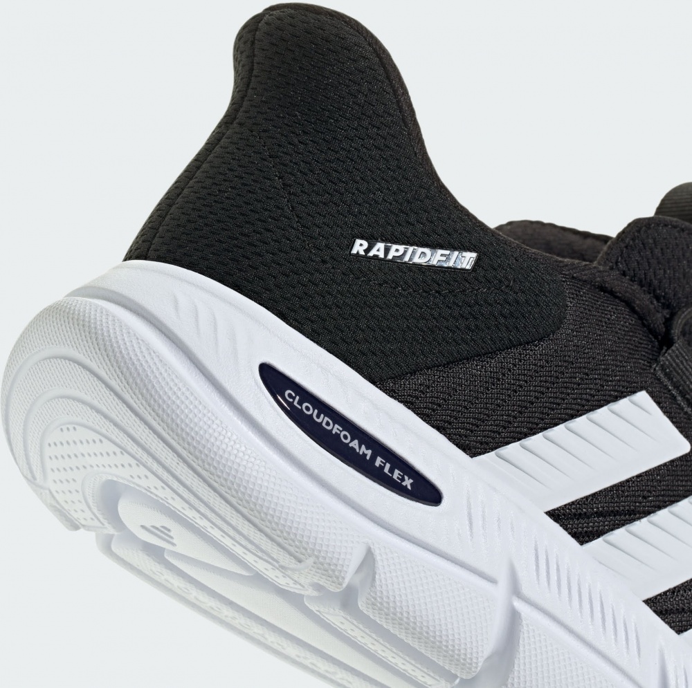 Кроссовки женские Adidas CLOUDFOAM FLEX - RAPIDFIT CBLACK/FTWWHT/SILVMT HP7002 р.41 1/3 черные