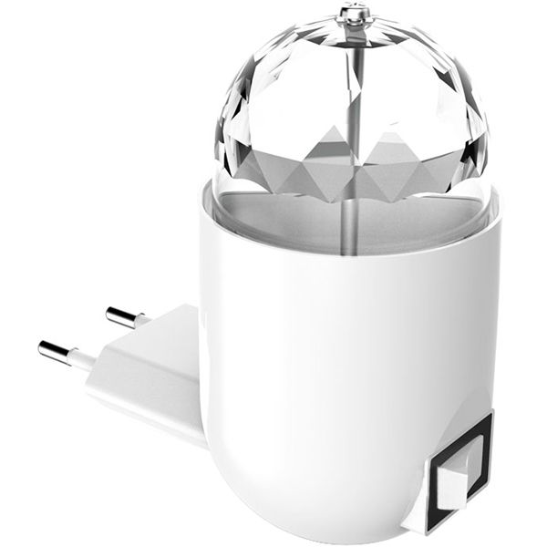 Ночник-розетка Gauss Mood Disco LED элипс 3 Вт белый 