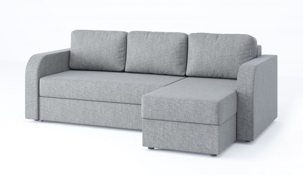 Диван угловой SOFYNO Балтика правый серый 2300x1550x730 мм