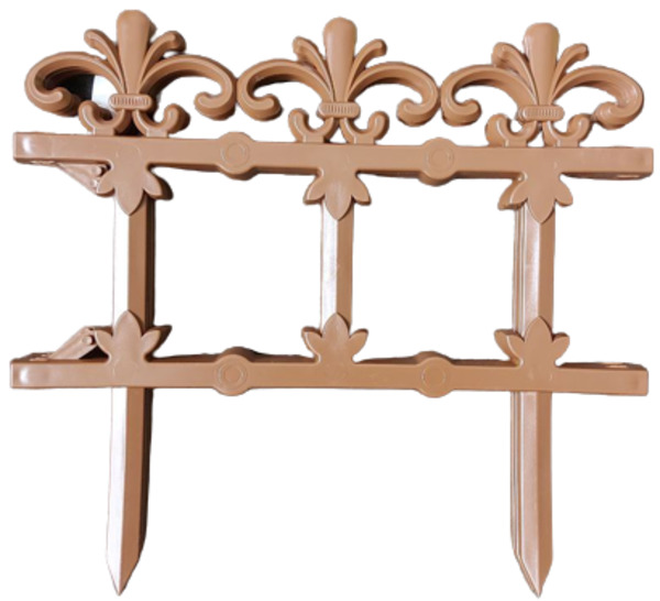 Декоративное ограждение для клумб Тірапласт Милан 4 шт. коричневый