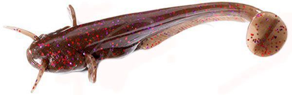 Виброхвост FishUp Catfish 3 75 мм 8 шт. #050 green pumpkin brown/red & purple