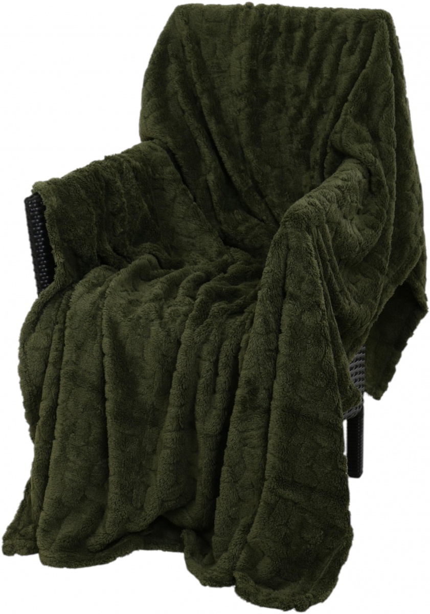 Плед Sherpa Jacquard Boucle 160x200 см зелений La Nuit — фото 1