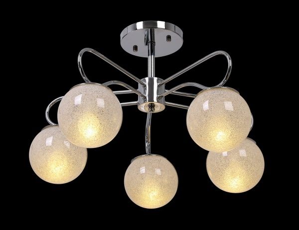 Світильник стельовий Accento lighting ALKK-GH10281-5 5x40 Вт E14 хром 