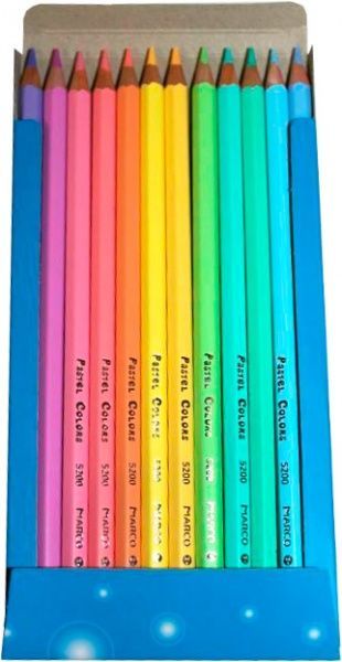 Олівці кольорові Pastel Colors 5200-12CB Т Marco