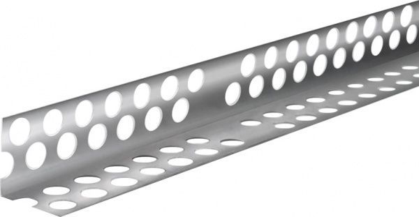 Уголок перфорированный алюминиевый 2,5 м (23 мм х 0,3 мм) 