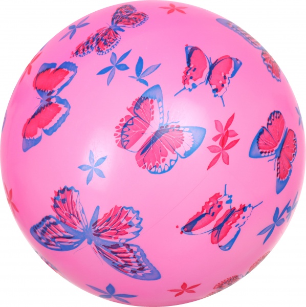 Мяч TCL Бабочки 23 см розовый 