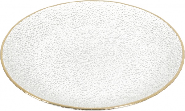 Блюдо Water 21 см прозоре із золотим обідком Dekor Cam 