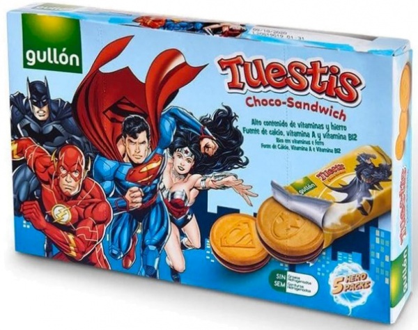Печенье Gullon Печенье GULLON Tuestis chocosandwich (супергерои) 220 г 