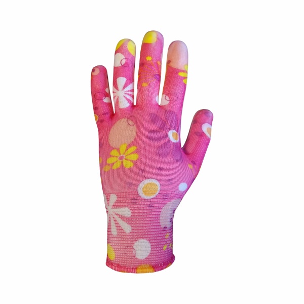 Перчатки Trident PU 608E Garden с PU-покрытием розовые M (8) 608E-8