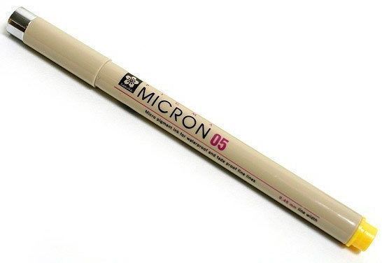 Линер PIGMA Micron Sakura (0.5) 0,45 мм желтый 