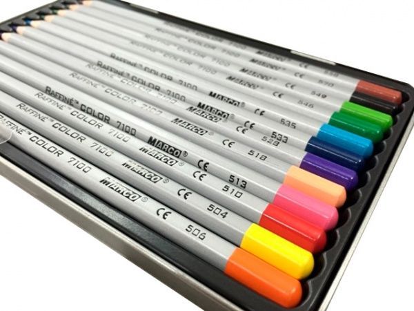 Олівці кольорові Raffine 12 кольорів 7100-12TN Marco