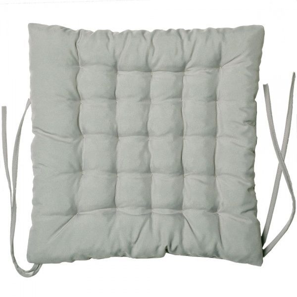 Подушка на стілець Sparkle квадрат стьобана 38х38х5 сіра