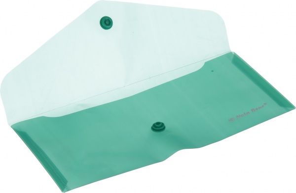 Папка-евроконверт на кнопке зеленая Nota Bene