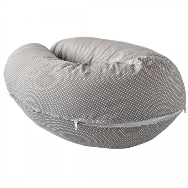 Подушка для годування 35х200 см з гудзиком сіра IDEIA