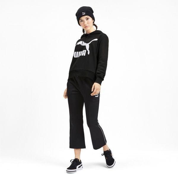 Джемпер Puma Classics Logo Hoody 59520101 р. L черный