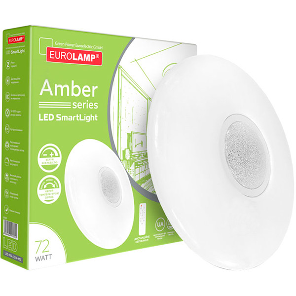 Светильник светодиодный Eurolamp Amber N15 с пультом ДУ 72 Вт белый 3000-6500 К 
