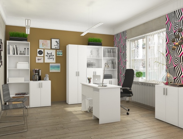 Стеллаж SOKME 600/1152 2Д Джек белый 