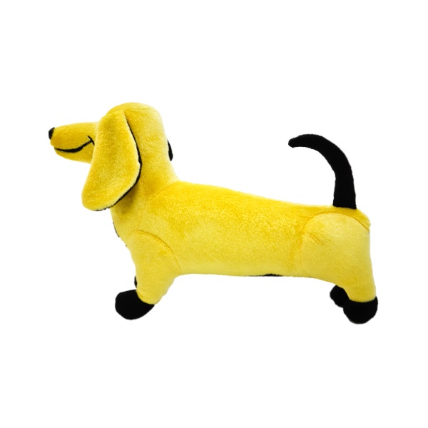 М'яка іграшка WP Merchandise Такса Бешкетник 30 см жовто-чорний FWPDOGDAX22BG0000