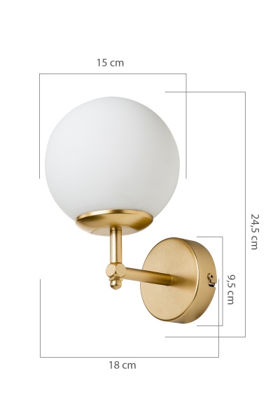 Бра Luna Dolphin 1x60 Вт E27 золотой MDL.4759 