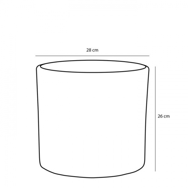 Вазон керамічний Edelman Era 28 см круглий 14,2 л пісочний/світло-сірий (1035832) 