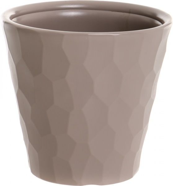 Горщик пластиковий Prosperplast Rocka круглий 12л мокко (71162-7529) 