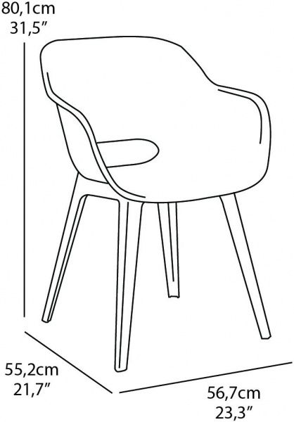 Сиденье для стула Akola white 235825 белый 