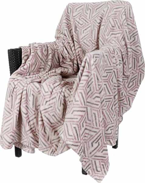 Плед Frannel Metrix 200x220 см сірий La Nuit 