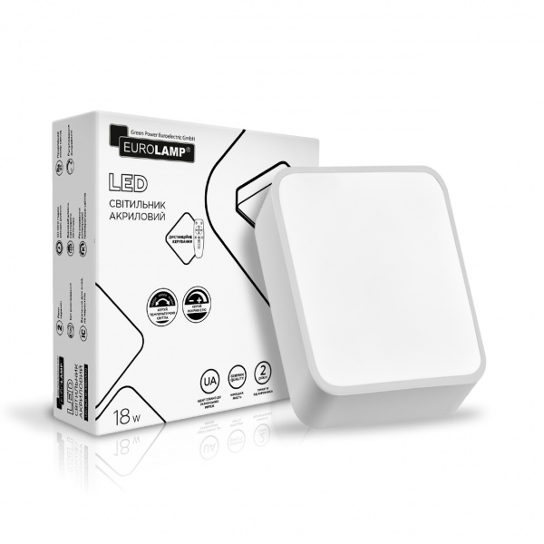 Світильник світлодіодний Eurolamp квадрат A50 36 Вт білий 3000-6500 К LED-ALS-18-A50(white) 