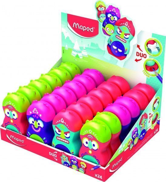 Чинка з контейнером та ластиком, 1 отв., дисплей MP.049131 Maped