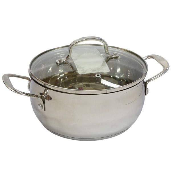 Кастрюля из нержавеющей стали сферическая 2.9 л