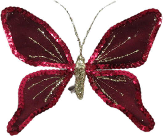 Декоративная фигура New Star бабочка вельвет 15 см 
