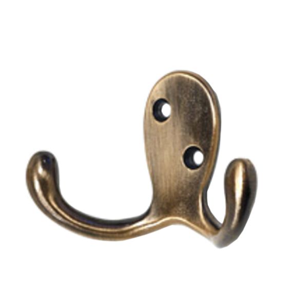 Крючок мебельный  Larvij LK0202CU двойной модерн медный