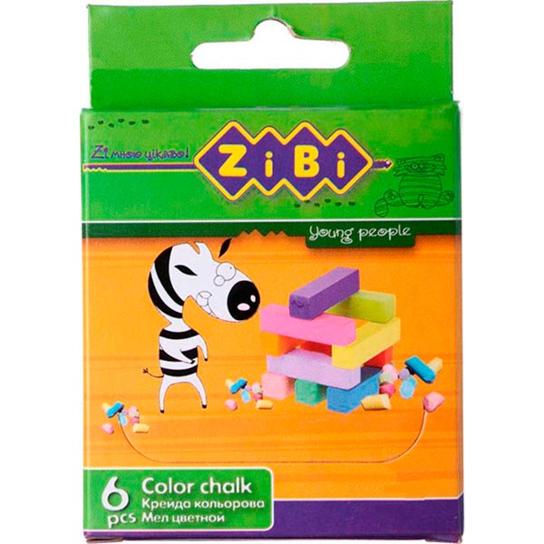 Мел цветной ZiBi ZB.6701-99 6 шт
