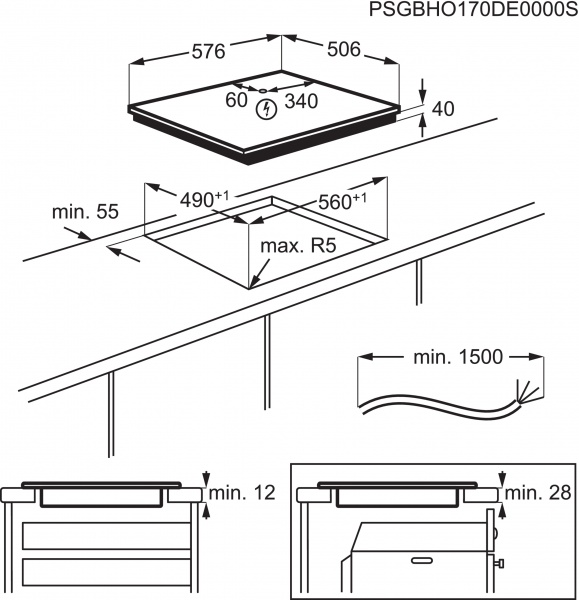 Варильна поверхня Electrolux EHF6342XOK