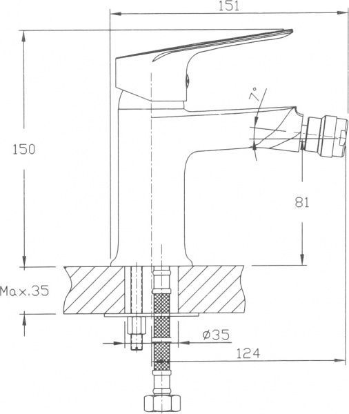 Змішувач для біде Water House Round HB3447149C