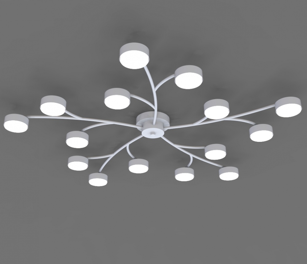 Люстра стельова Hopfen STARK SKOG-GX-15 WH 15xGX53 білий