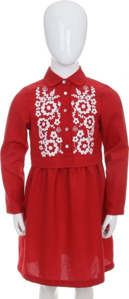 Платье Эдельвика р.134 красный 168-19/00 