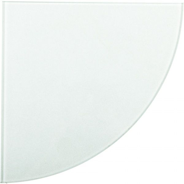 Полка стеклянная радиусная 250x250 мм серый металлик 