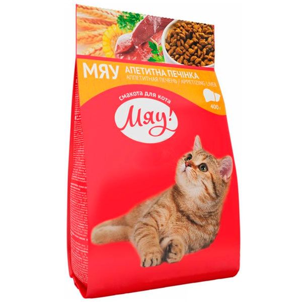 Корм Мяу апетитна печінка 400 г