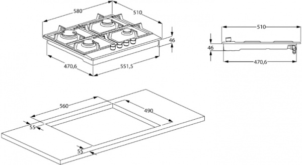 Варочная поверхность Beko HILW64325SB