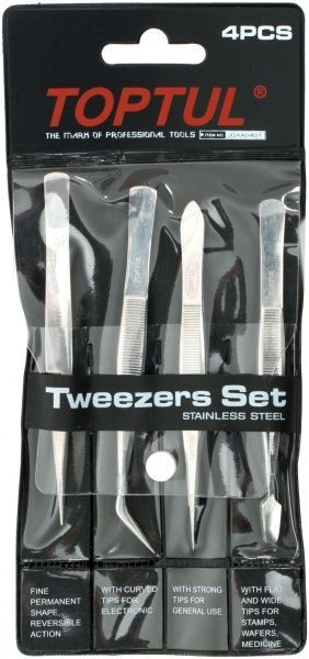 Пинцет Toptul 4 шт. JGAA0401