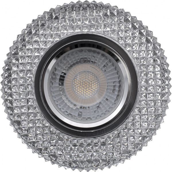 Светильник точечный с подсветкой MR16 3 Вт GU5.3 4500 К прозрачный/хром CR 0817 LED 3W 