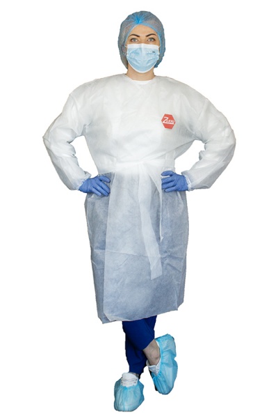 Халат Zorro зі спанбонду на поясі р. XXXL зріст універсальний білий