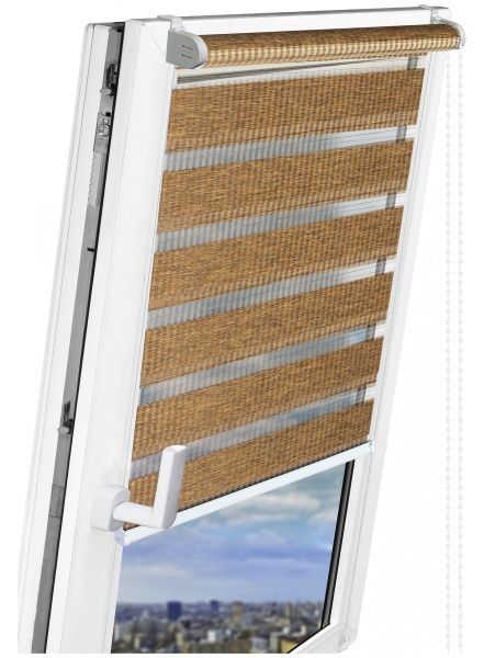 Ролета день-ночь Delfa Бамбук СРШ-01МК-42905 62x160 см мокко 